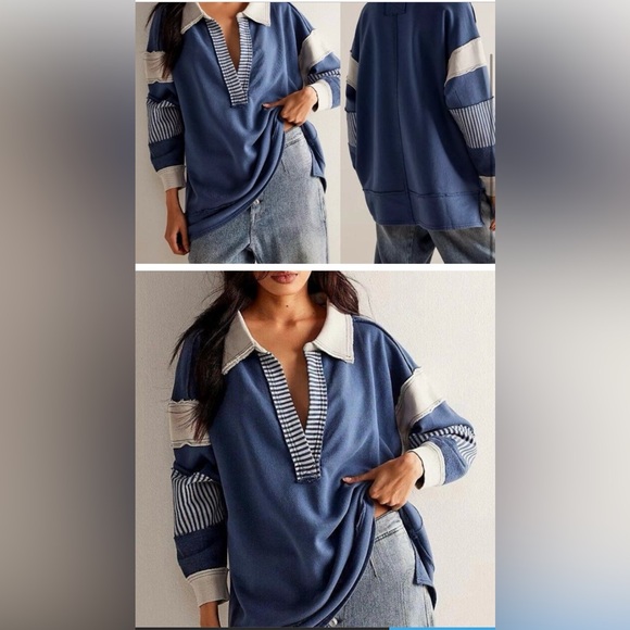 Women’s Free People We The Free Clean Prep Polo. Size Large. NWOT - Picture 5 of 15